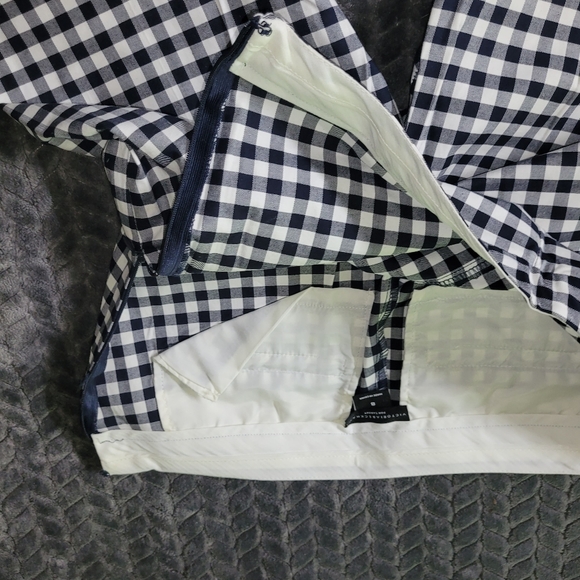 * Victoria Beckham size 8 Gingham plaid cropped pants - Picture 6 of 6